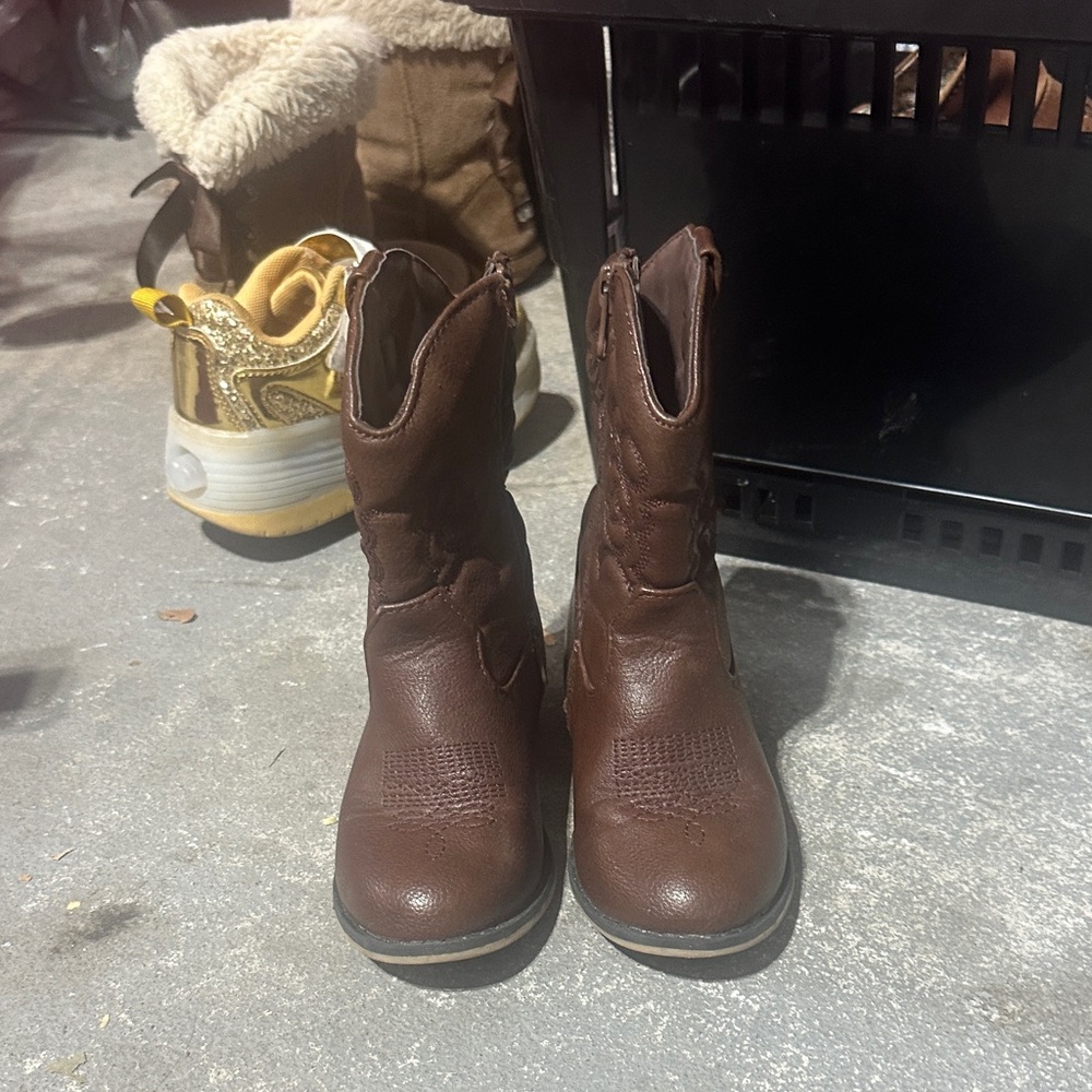 Brown Leather Cowboy Boots